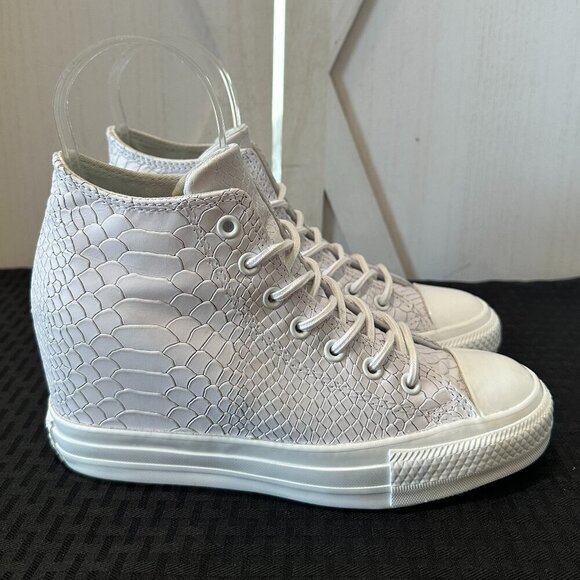 Chuck Taylor® All Star® 'Embossed Reptile' Wedge Sneakers - Picture 2 of 11